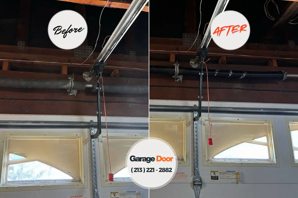 Before and after: garage door repair Glenwood, AR